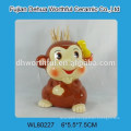 High-quality cute girl monkey ceramic toothpick holder